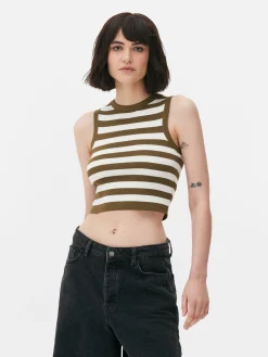 Débardeur Court à Col Ras-du-cou En Maille Côtelée|Primark Best