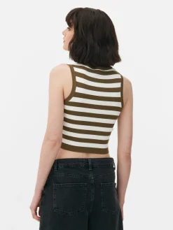 Débardeur Court à Col Ras-du-cou En Maille Côtelée|Primark Best