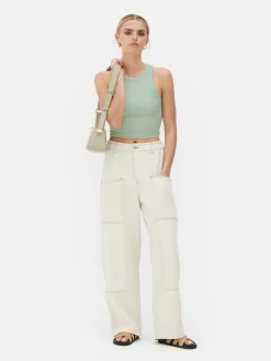 Débardeur Côtelé à Dos Nageur|Primark Sale