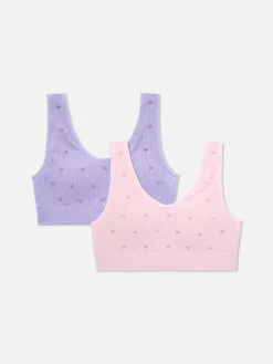 Débardeurs Courts Brodés De Cœurs|Primark Best