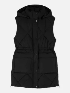 Doudoune Longue Sans Manches à Capuche|Primark Discount