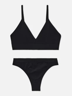 Ensemble Brassière Triangle Et String Sans Couture|Primark Clearance