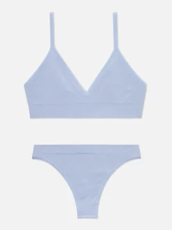 Ensemble Brassière Triangle Et String Sans Couture|Primark Outlet