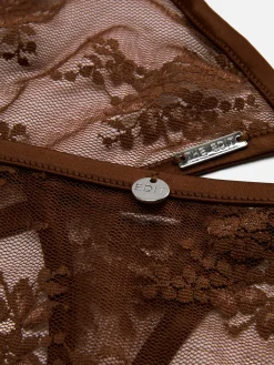 Ensemble De Lingerie Brassière Triangle Et String En Dentelle The Edit|Primark