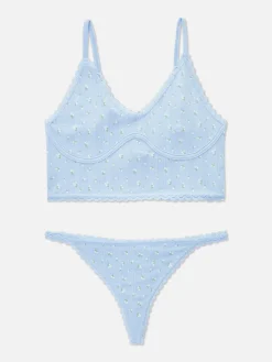 Ensemble De Lingerie En Pointelle Non Rembourré|Primark New
