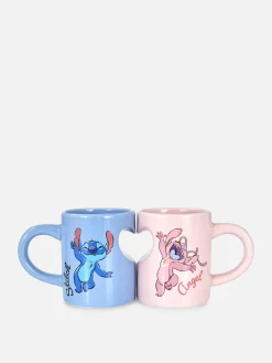 Ensemble De Mugs En Cœur Disney Stitch & Angel|Primark Sale