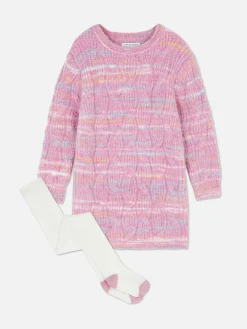 Ensemble Robe-pull En Maille Torsadée Et Collants|Primark Best