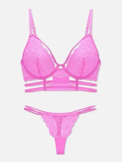 Ensemble Soutien-gorge Et String En Dentelle|Primark New