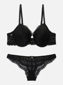 Ensemble Soutien-gorge Moulé Et Culotte En Dentelle|Primark Clearance