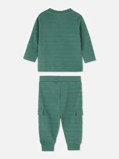 Ensemble T-shirt Texturé Et Pantalon Cargo|Primark Hot