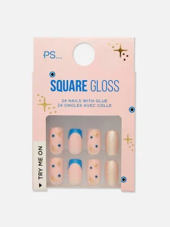 Faux Ongles Pointus Et Glossy à Paillettes PS...|Primark
