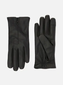 Gants En Cuir à Poignets Crantés|Primark New
