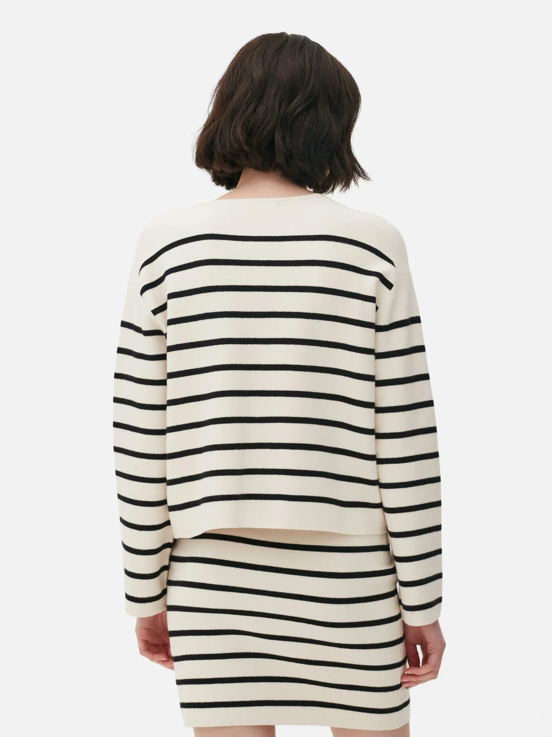 Gilet Boutonné à Rayures à Coordonner|Primark Hot