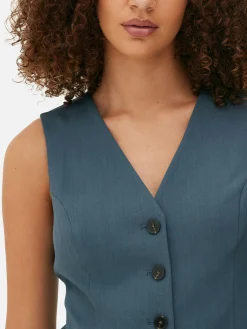 Gilet De Costume Ajusté Boutonné|Primark Hot