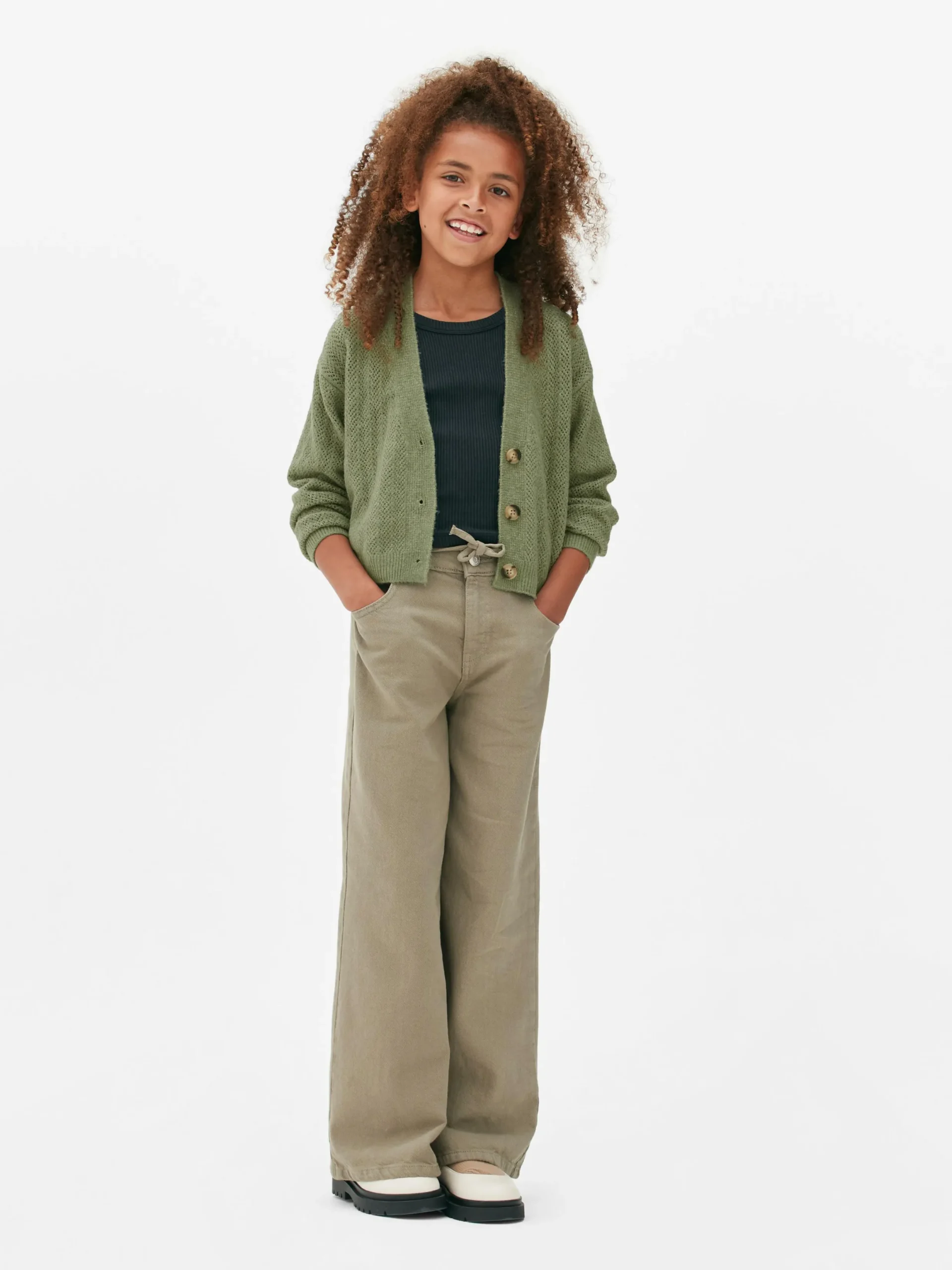 Gilet En Pointelle à Col En V|Primark Clearance