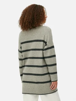 Gilet Long à Rayures|Primark Outlet