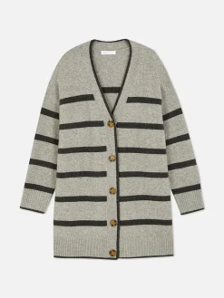 Gilet Long à Rayures|Primark Outlet