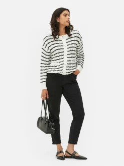 Gilet Rayé En Maille Torsadée|Primark Hot