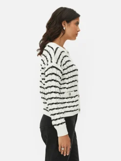 Gilet Rayé En Maille Torsadée|Primark Hot