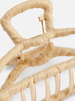 Grande Pince à Cheveux En Raphia|Primark Clearance