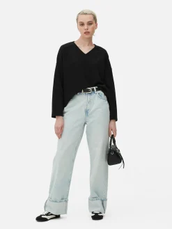 Haut à Manches Longues Avec Coutures à Coordonner|Primark Discount