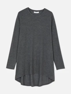 Haut à Manches Longues Et à Ourlet Arrondi|Primark Clearance