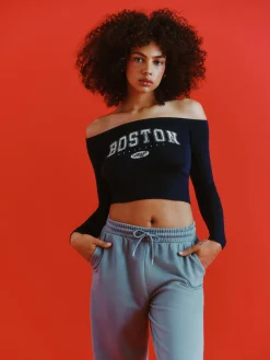 Haut Court à Encolure Bateau Et Manches Longues|Primark Sale