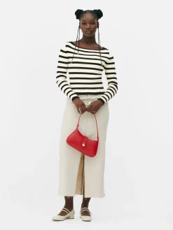 Haut Côtelé à Col Bateau|Primark Hot