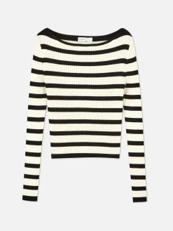 Haut Côtelé à Col Bateau|Primark Hot