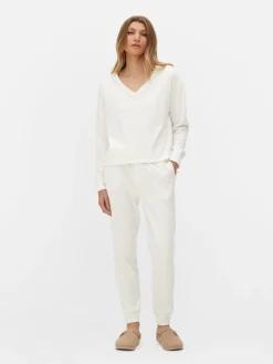 Haut De Pyjama Large à Manches Longues Et Col En V|Primark New