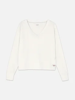 Haut De Pyjama Large à Manches Longues Et Col En V|Primark New