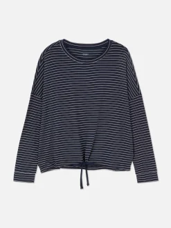Haut De Pyjama Rayé à Manches Longues|Primark Discount