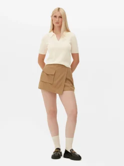 Haut En Maille Fine à Col Et Manches Courtes|Primark Sale