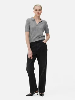 Haut En Maille Fine à Col Et Manches Courtes|Primark Discount