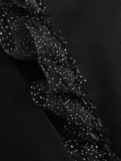 Haut En Tulle à Manches Longues Et Volants|Primark Clearance