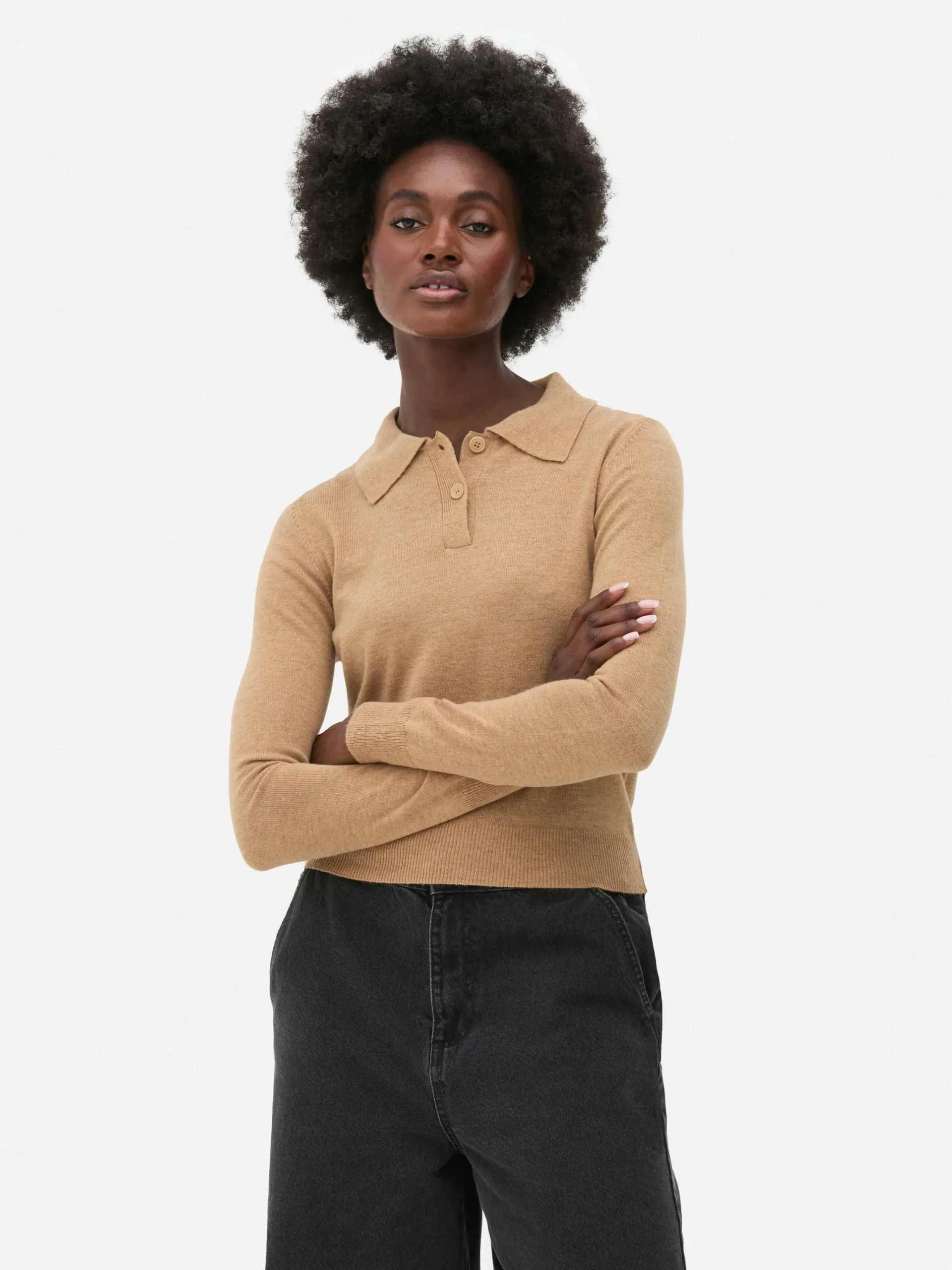 Haut Tricoté à Col Et à Manches Longues|Primark Clearance