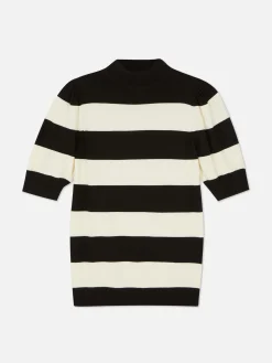 Haut Tricoté à Col Montant Et Manches Bouffantes|Primark Best