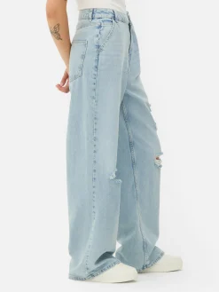 Jean Denim Ample à Effet Vieilli|Primark Best