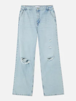 Jean Denim Ample à Effet Vieilli|Primark Best