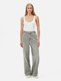 Jean Denim Ample à Effet Vieilli|Primark New