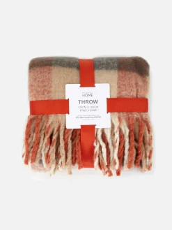 Jeté De Lit à Carreaux En Tissu Brossé|Primark Clearance