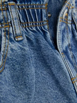Jupe En Jean à Taille Froncée Effet Vieilli|Primark Outlet