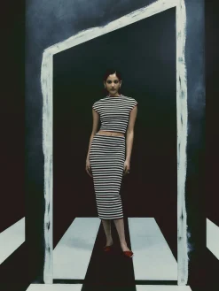 Jupe Mi-longue à Rayures Beetlejuice X Colleen Atwood à Coordonner|Primark Hot