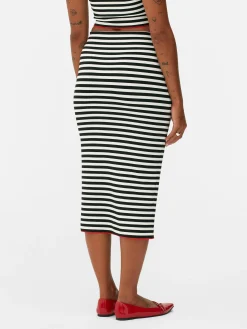 Jupe Mi-longue à Rayures Beetlejuice X Colleen Atwood à Coordonner|Primark Hot