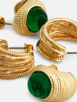 Lot 2 De Paires De Créoles Texturées Rita Ora|Primark Online