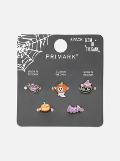 Lot De 5 Bagues Phosphorescentes Halloween|Primark Discount