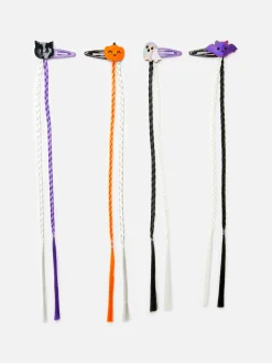 Lot De 4 Barrettes à Tresses Halloween|Primark Discount