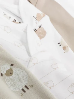 Lot De 5 Bodys à Manches Longues à Motif Mouton|Primark New