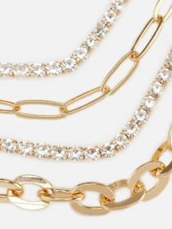 Lot De 4 Bracelets Chaîne à Strass|Primark Best