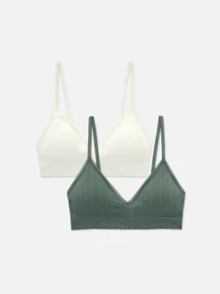 Lot De 2 Brassières Triangle Sans Coutures|Primark New